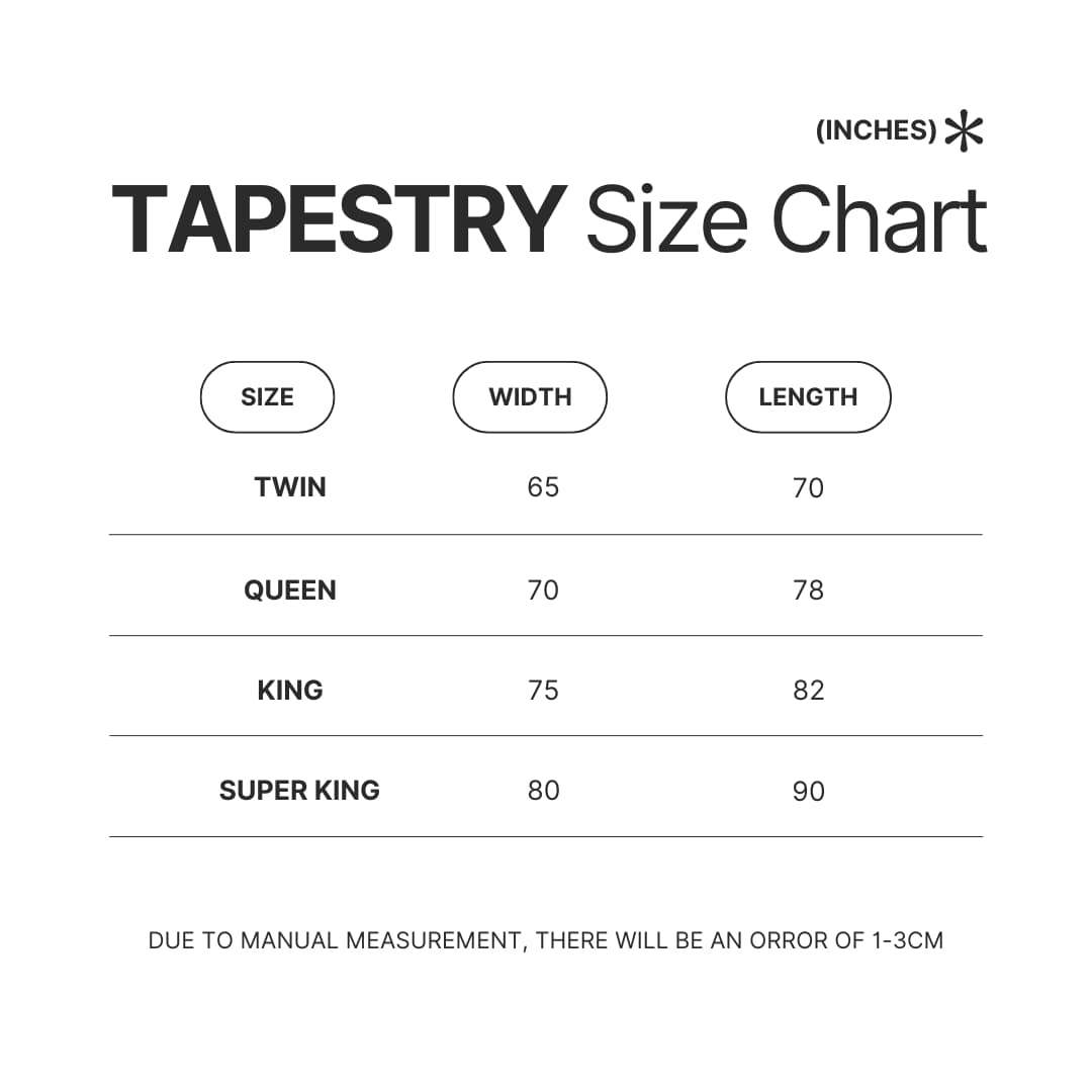 Tapestry Size Chart - Elden Ring UK Store