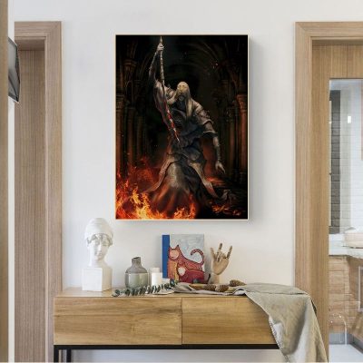 Game Elden Ring DIY Poster Retro Kraft Paper Sticker DIY Room Bar Cafe Room Wall Decor 1 - Elden Ring UK Store