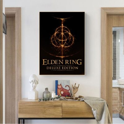 Game Elden Ring DIY Poster Retro Kraft Paper Sticker DIY Room Bar Cafe Room Wall Decor 5 - Elden Ring UK Store