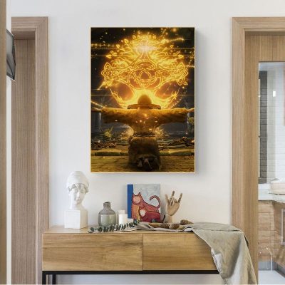 Game Elden Ring DIY Poster Retro Kraft Paper Sticker DIY Room Bar Cafe Room Wall Decor 7 - Elden Ring UK Store